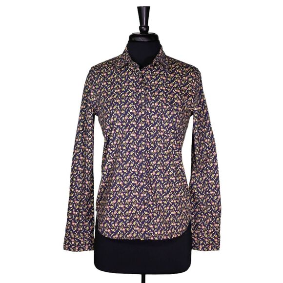 Denim Supply Ralph Lauren Women's Shirt Button Up Multicolor Floral Blouse Top M - Picture 1 of 9